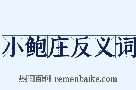 小鲍庄反义词是什么意思的图片